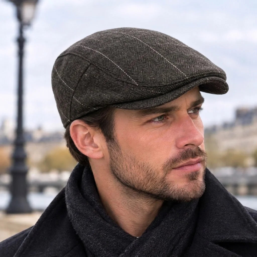 Casquette plate d’hiver pour homme