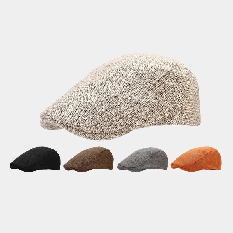 Casquette plate en lin