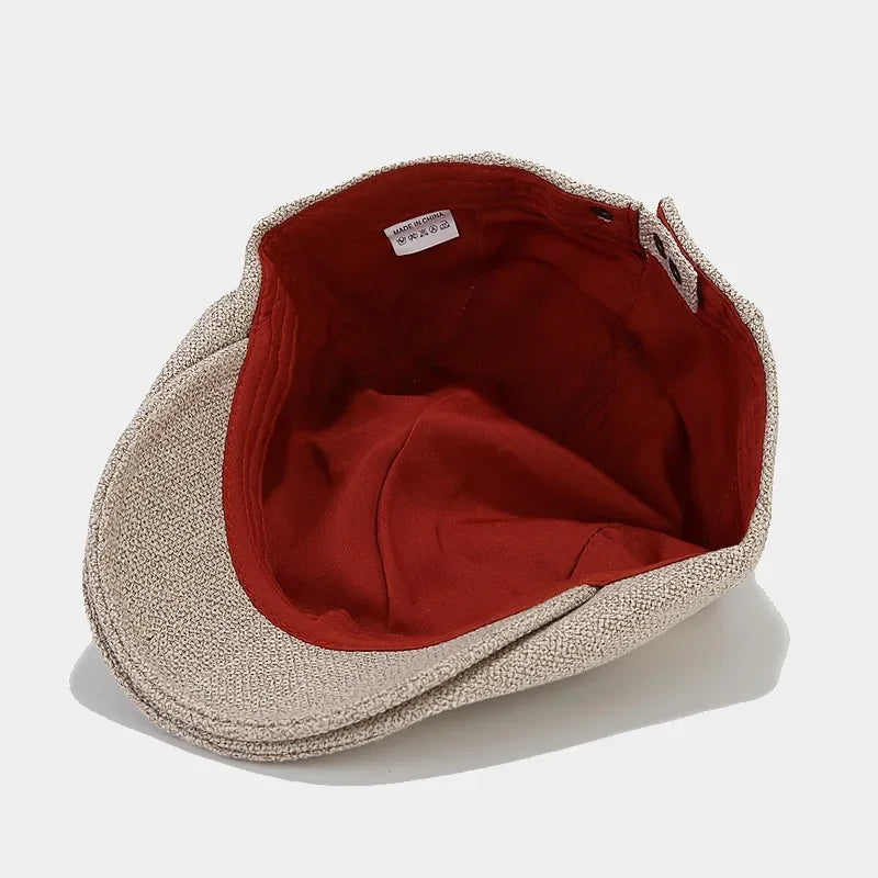 Casquette plate en lin