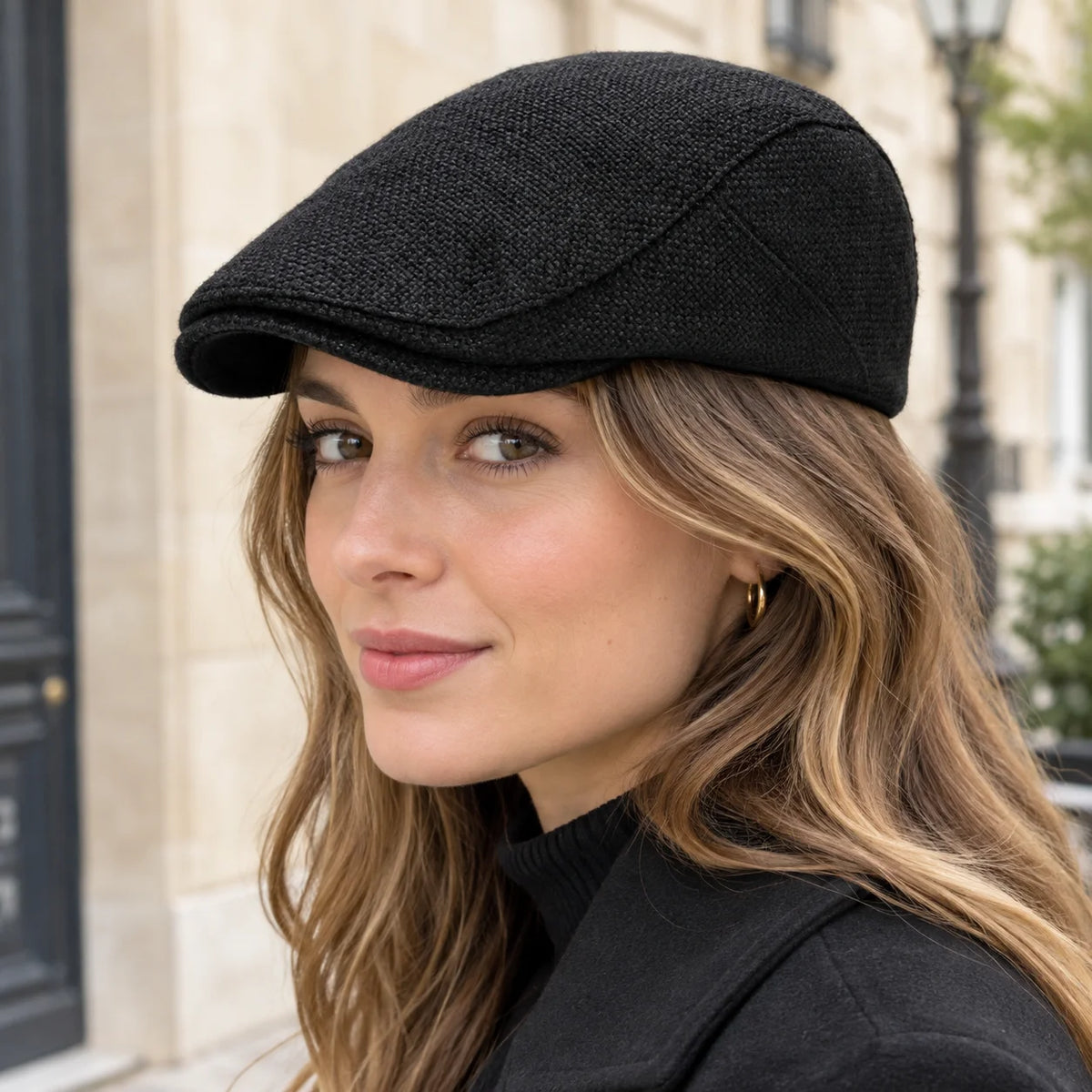 Casquette plate en lin