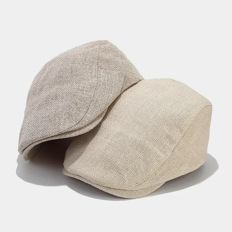 Casquette plate en lin