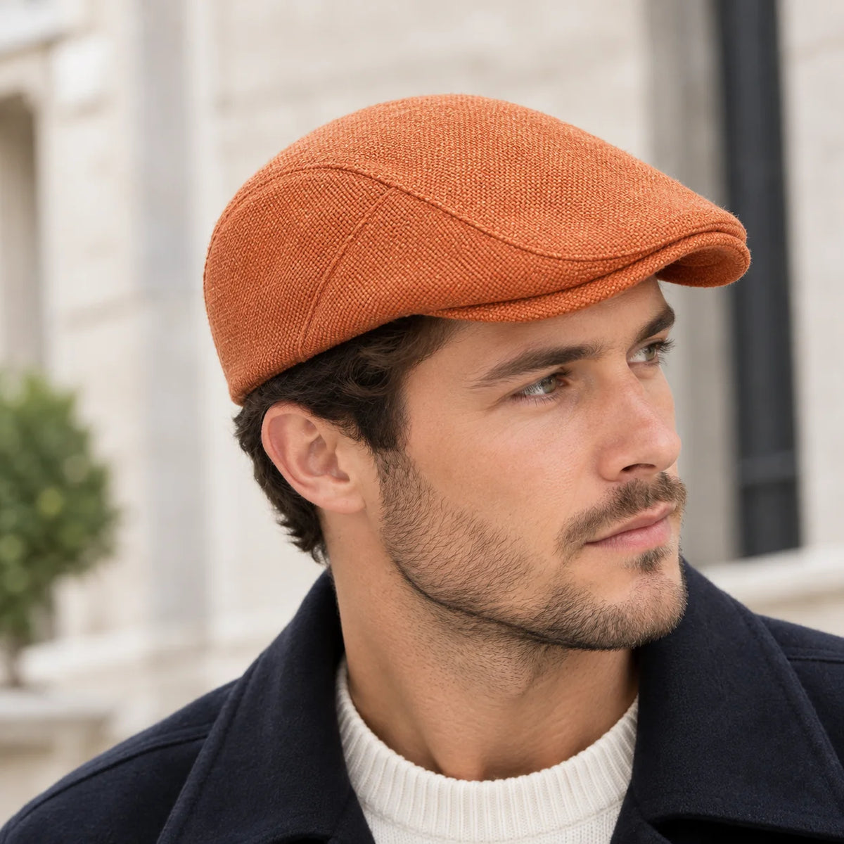 Casquette plate en lin