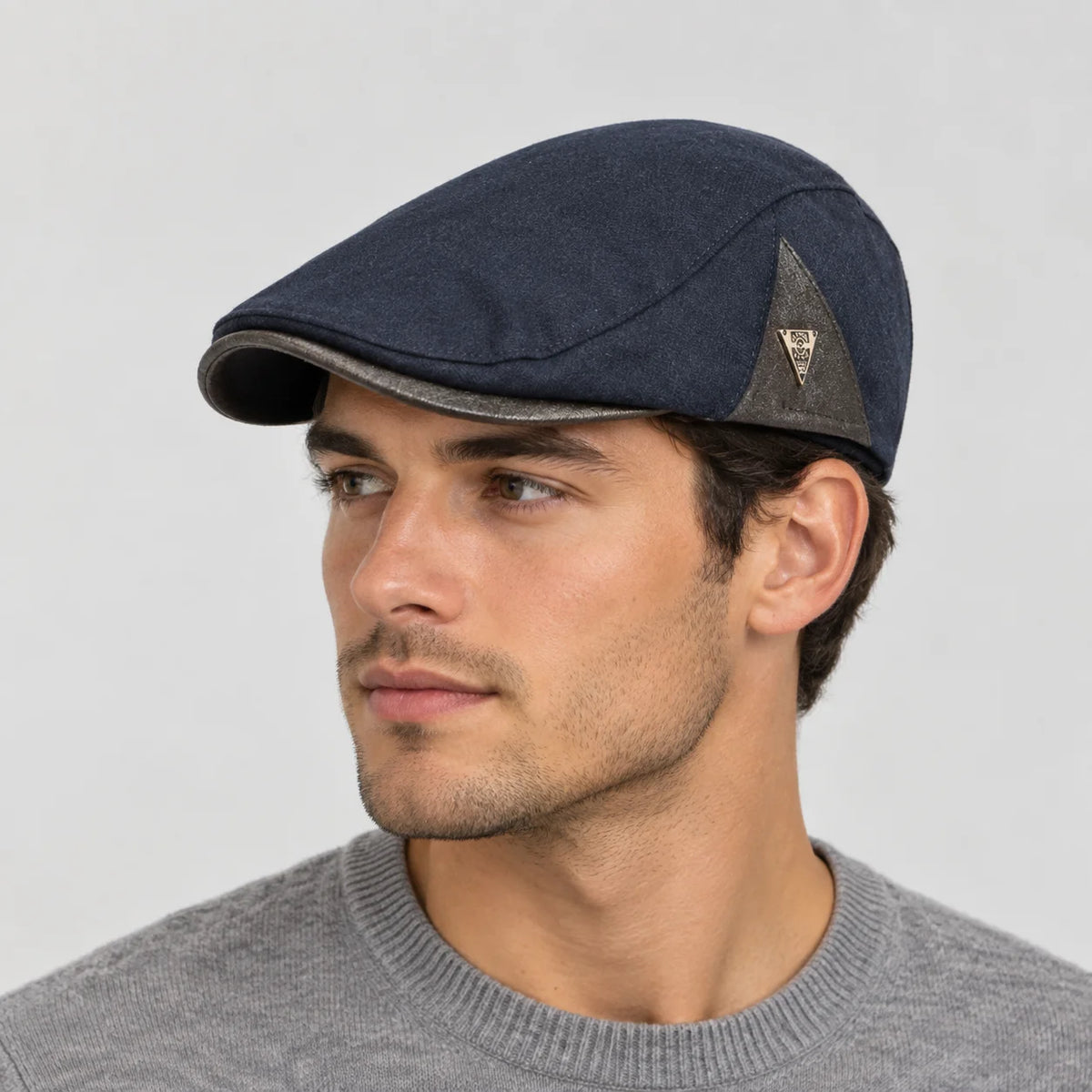 Casquette plate homme en tweed