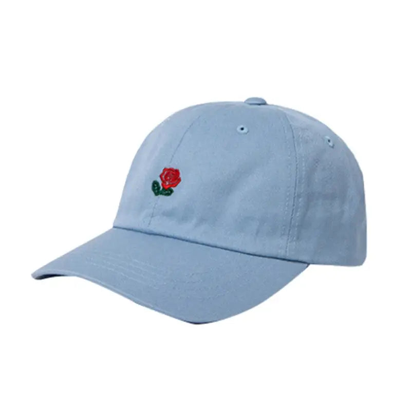 Casquette rose brodé bleu