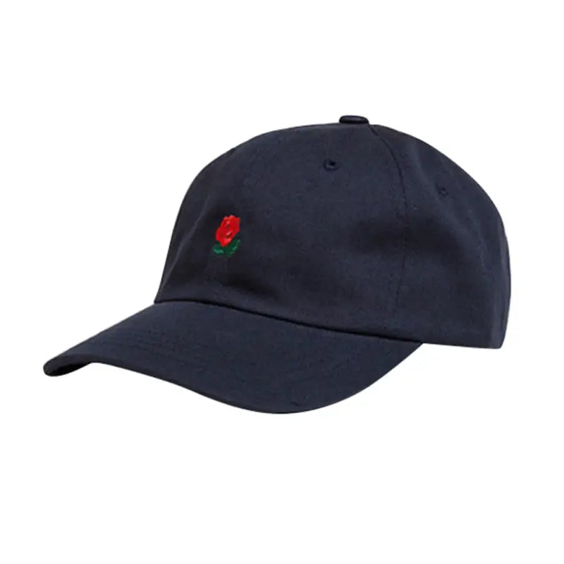 Casquette rose brodé noir