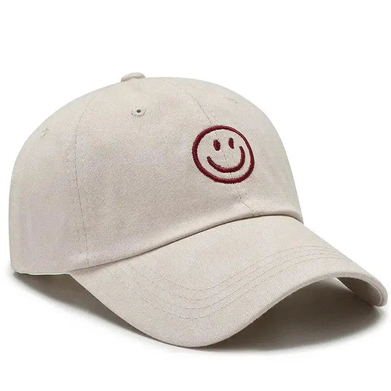 Casquette smiley beige