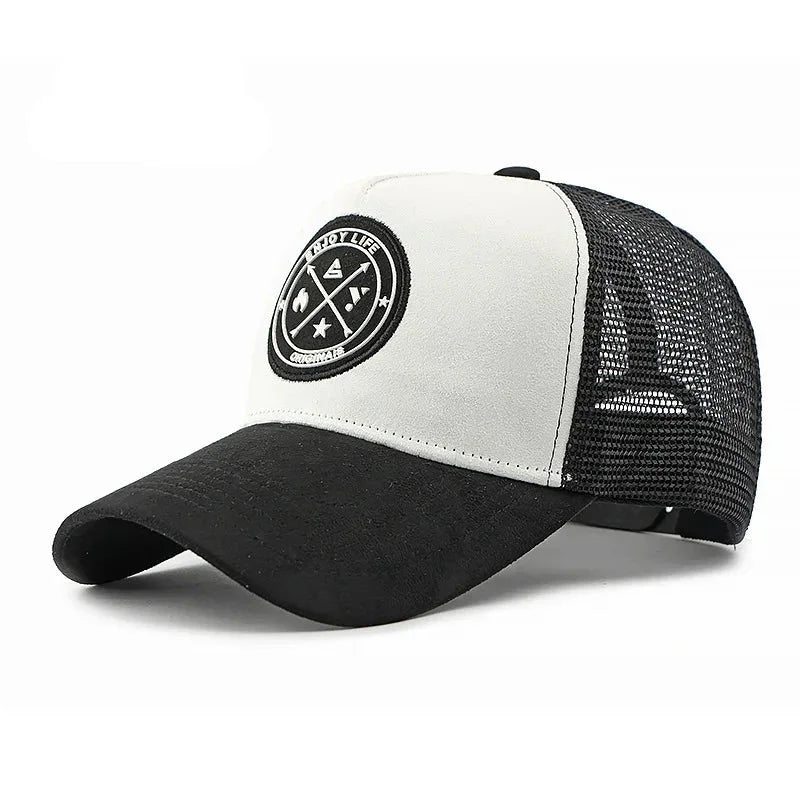 Casquette trucker homme bicolore blanc