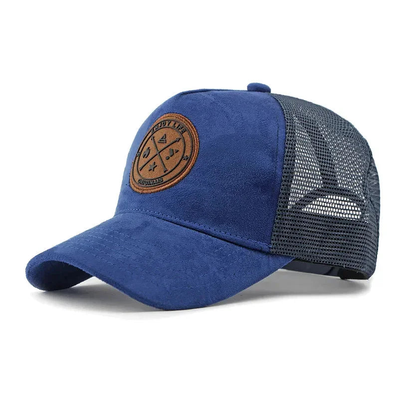 Casquette trucker homme bicolore bleu