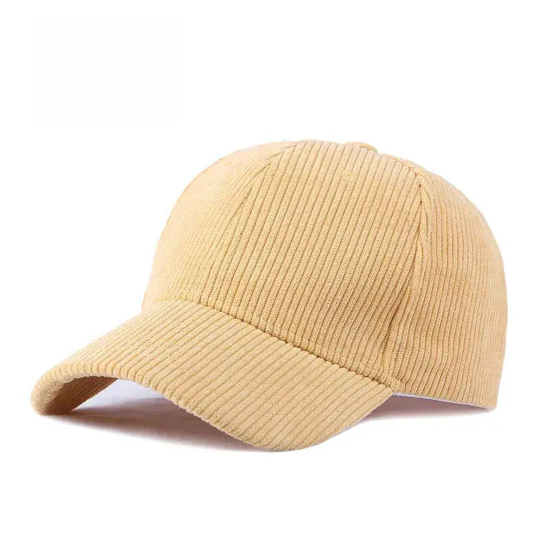 Casquette velours femme camel