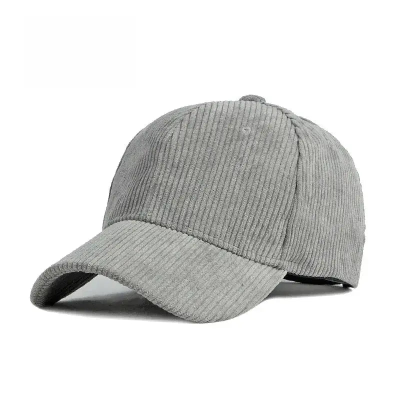 Casquette velours femme gris clair