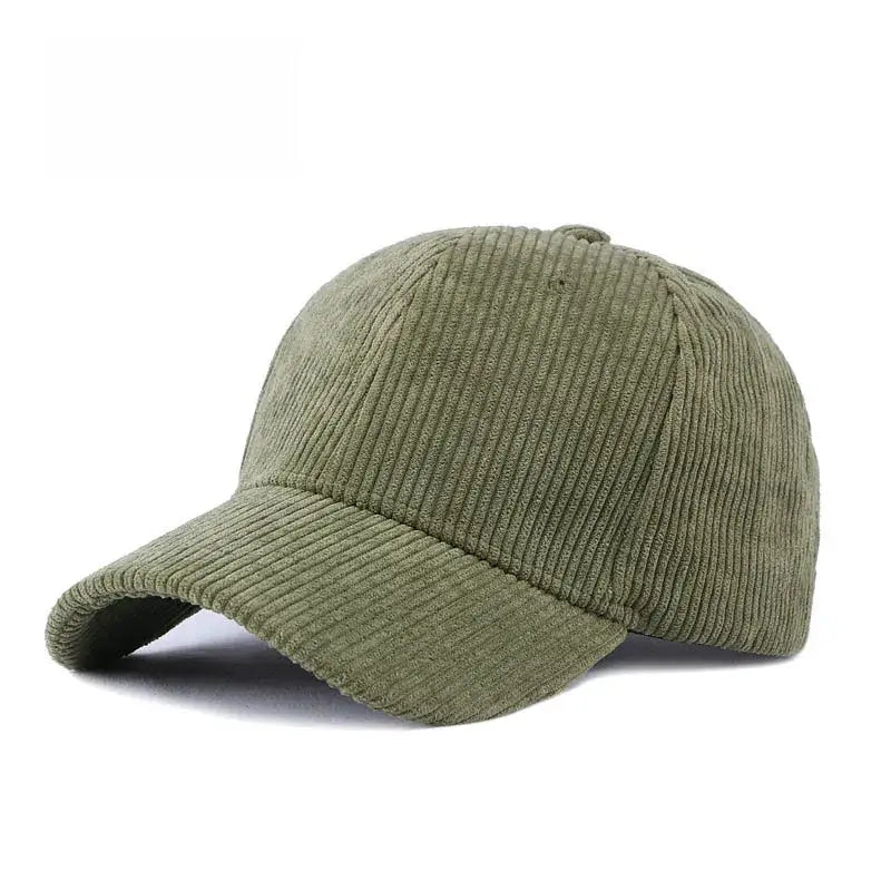 Casquette velours femme kaki