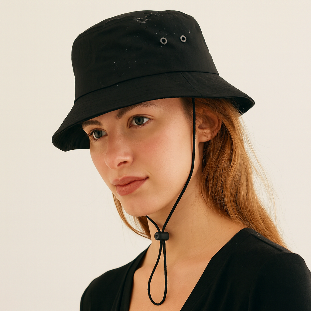 chapeau de pluie noir / 56cm