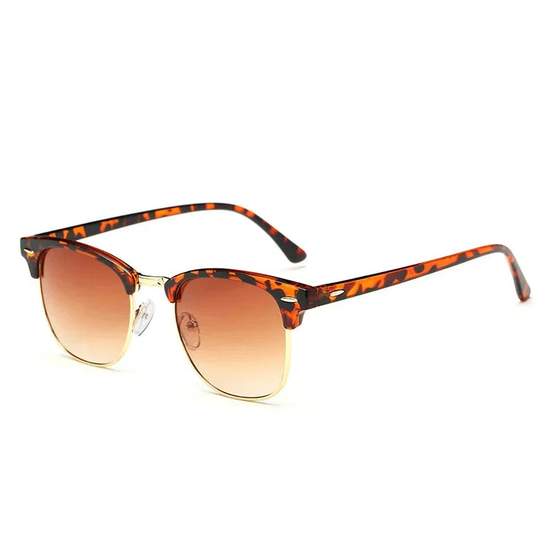 Lunette de soleil vintage homme léopard marron
