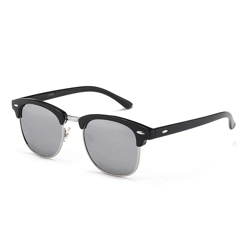 Lunette de soleil vintage homme noir gris