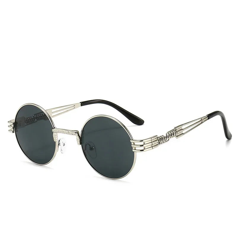 Lunettes de soleil homme rondes noir clair