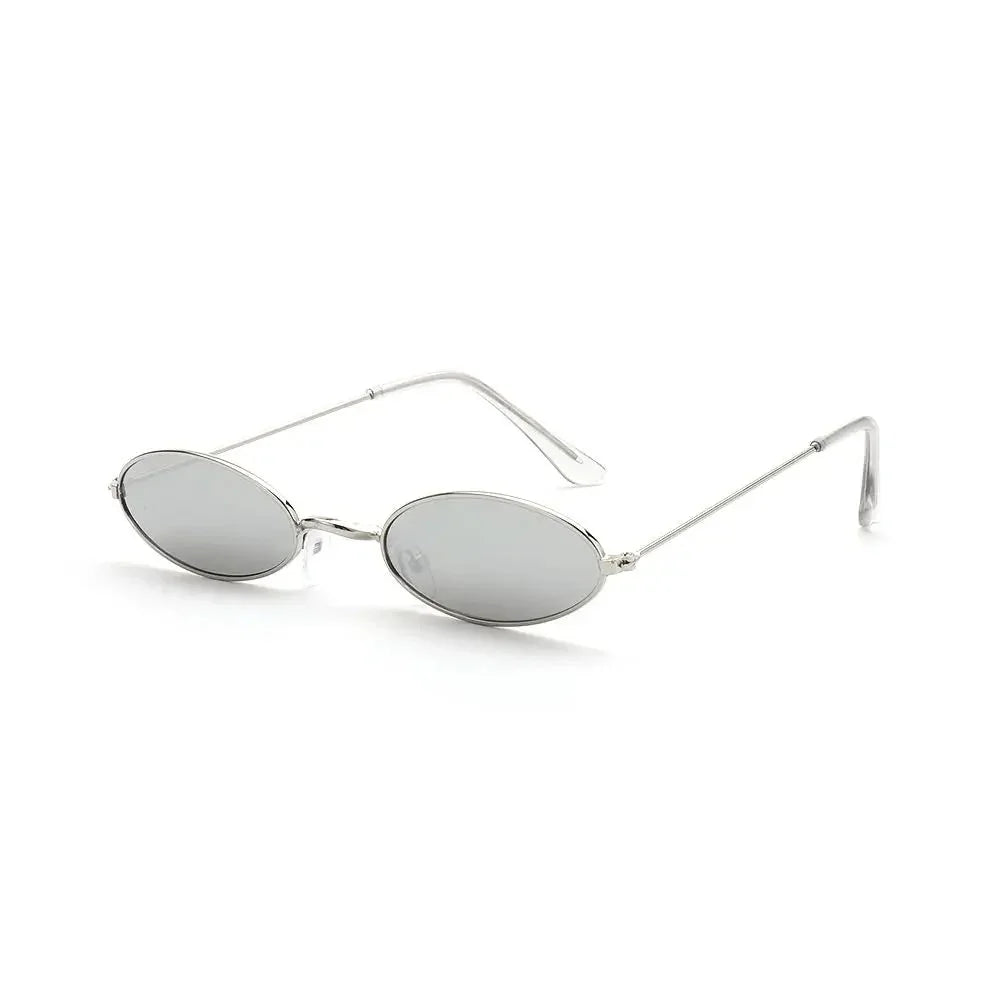 Lunettes de soleil ovales gris clair