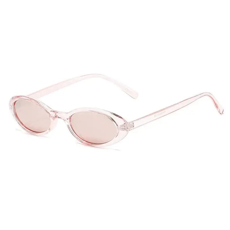 Petites lunettes de soleil ovales rose