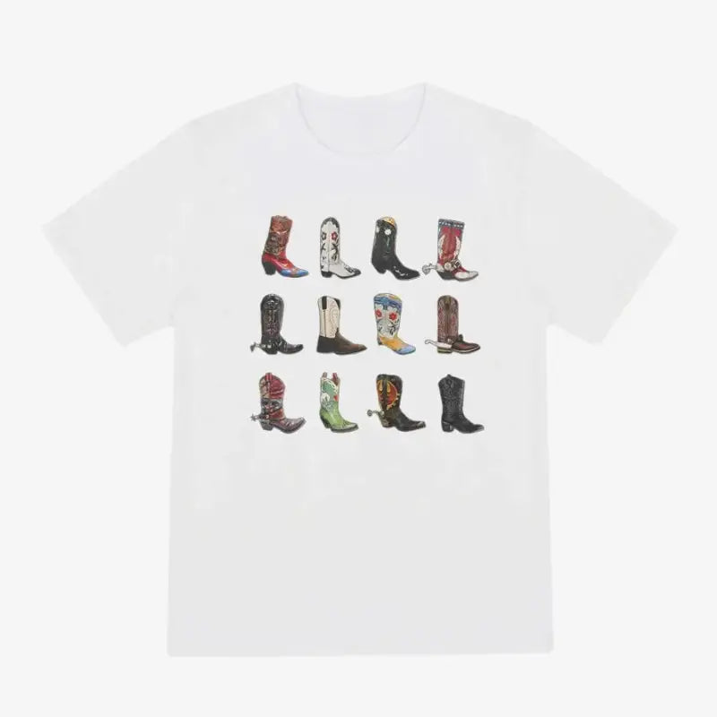T - shirt boot western blanc / xl