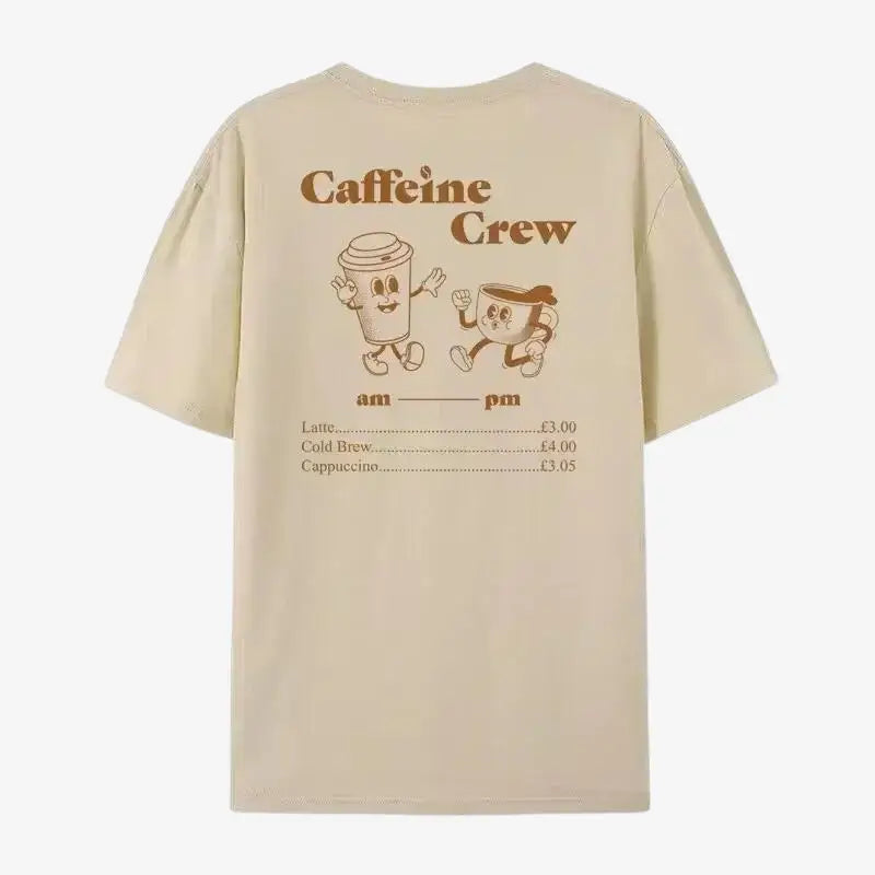 T - shirt caffeine crew beige / xs