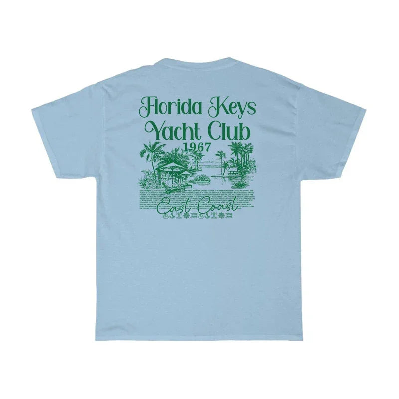 T-shirt florida yacht club bleu ciel / s