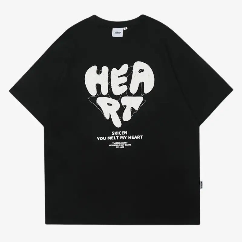 T - shirt heart noir / xxxl