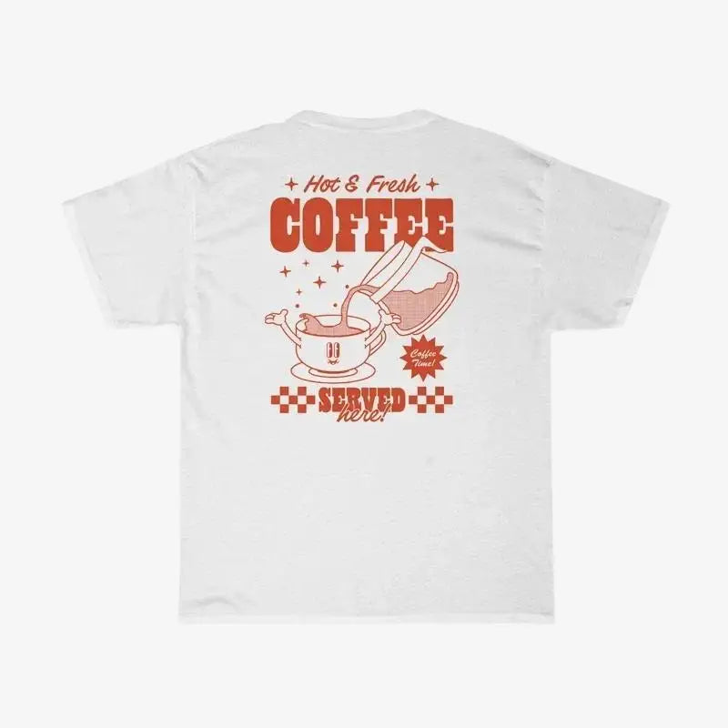 T - shirt hot & fresh coffee blanc / xs