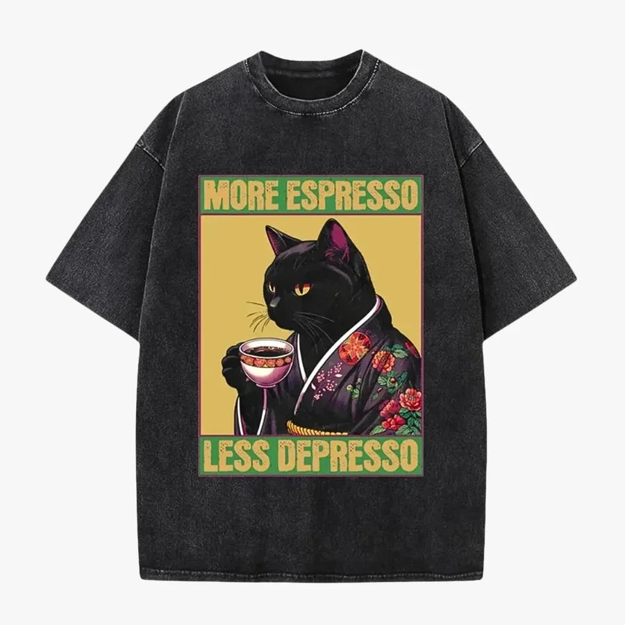 T-shirt more espresso noir / s