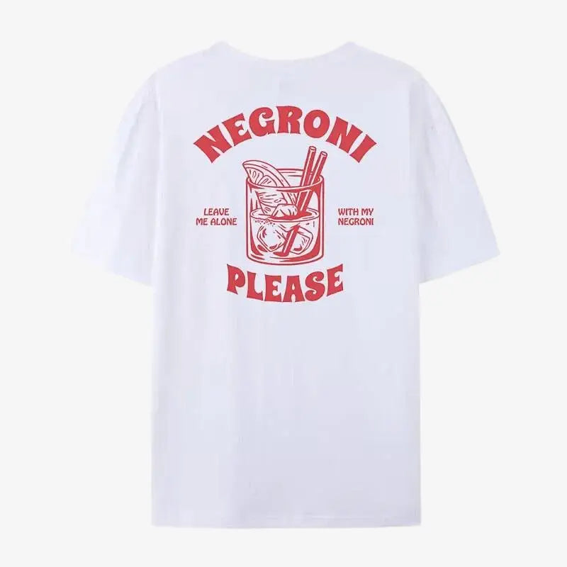 T - shirt negroni please blanc / s