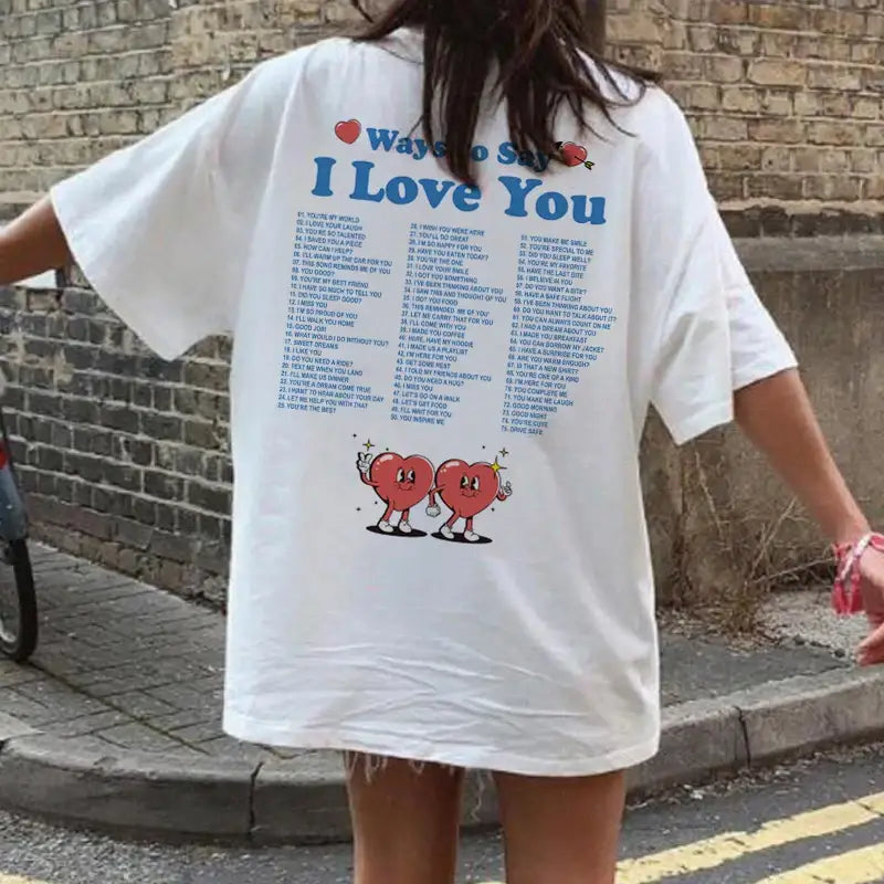 T - shirt oversize i love you