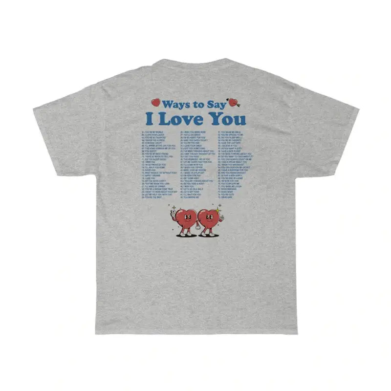 T - shirt oversize i love you gris clair / m