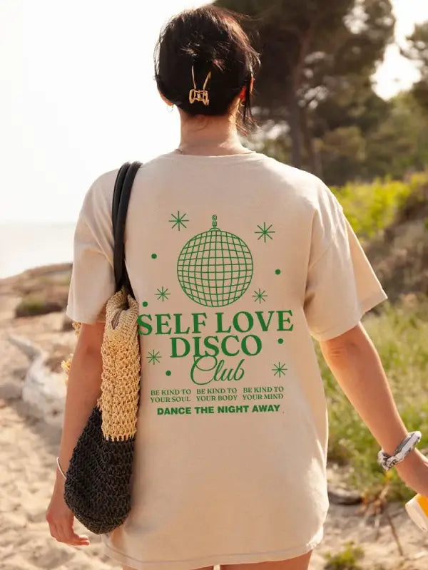 T - shirt self love disco club beige / xl