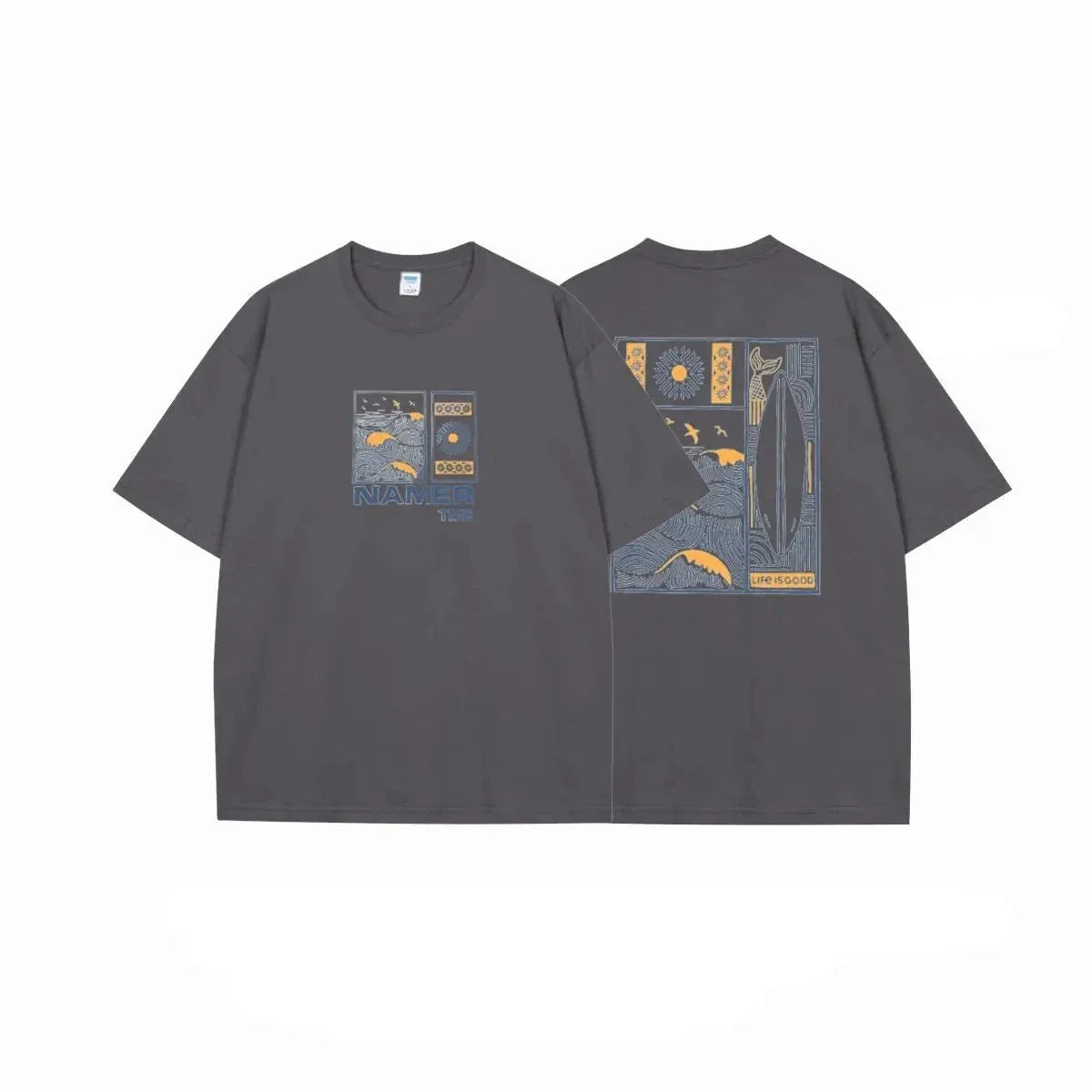T-shirt wave gris foncé / s