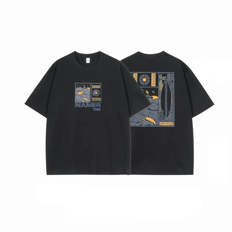T - shirt wave noir / 5xl