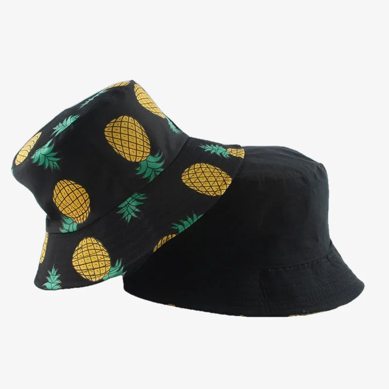 Chapeau bob ananas noir