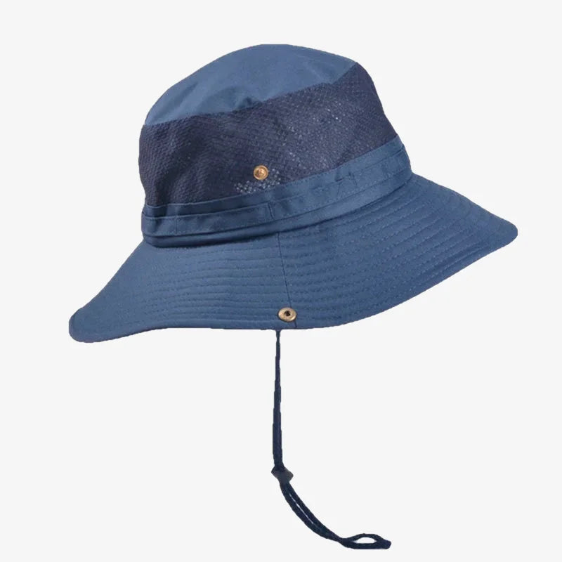 Chapeau bob avec fil bleu