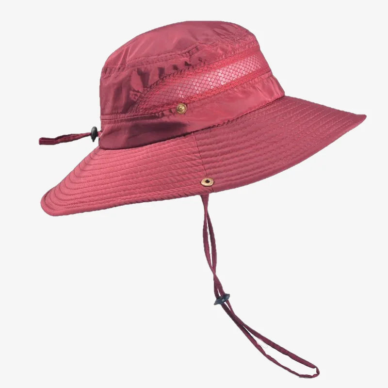 Chapeau bob aventurier rouge