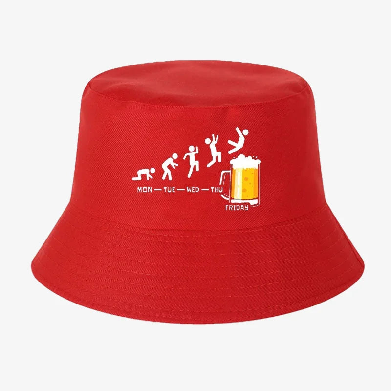 Chapeau bob beer rouge