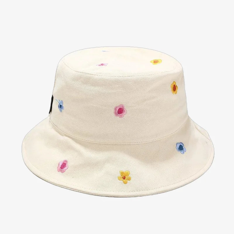 Chapeau bob chapeau fleur beige
