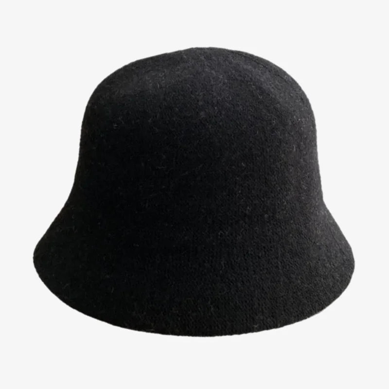 Chapeau bob en laine femme noir