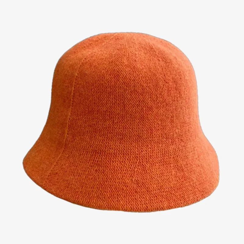 Chapeau bob en laine femme orange