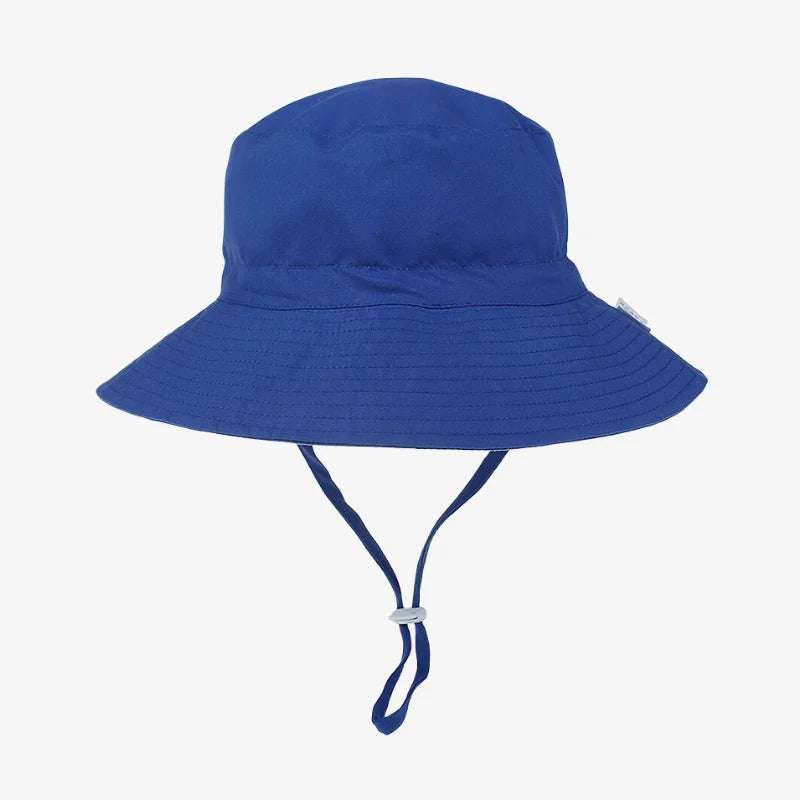Bob chapeau pour enfant de couleur bleu avec un cordon