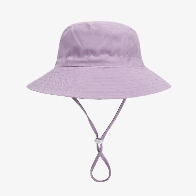 Bob chapeau pour enfant de couleur violet avec un cordon