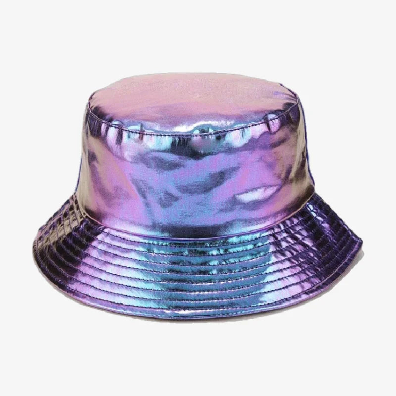 Chapeau bob holographique violet