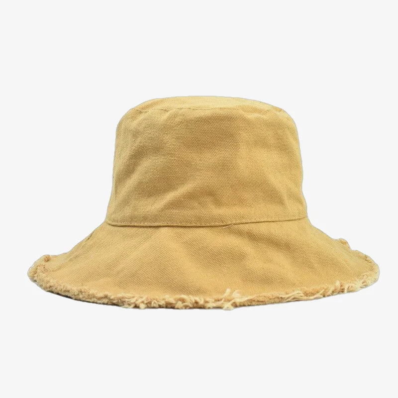 Chapeau bob jean vintage jaune / m 56-58cm