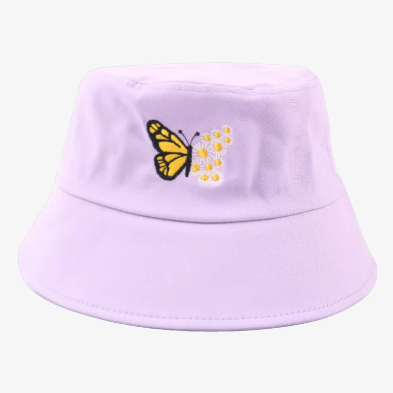 Chapeau bob papillon violet