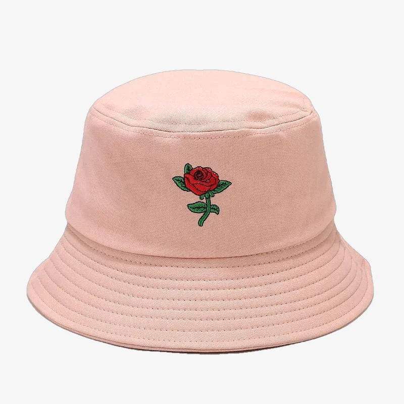 Chapeau bob rose rouge rose