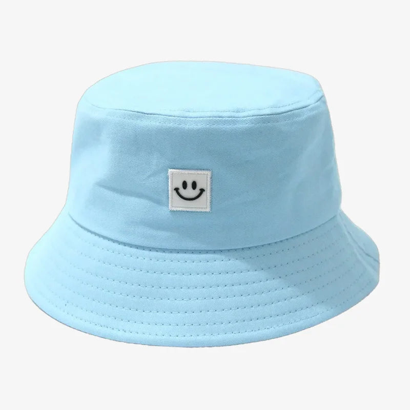 Chapeau bob smiley bleu
