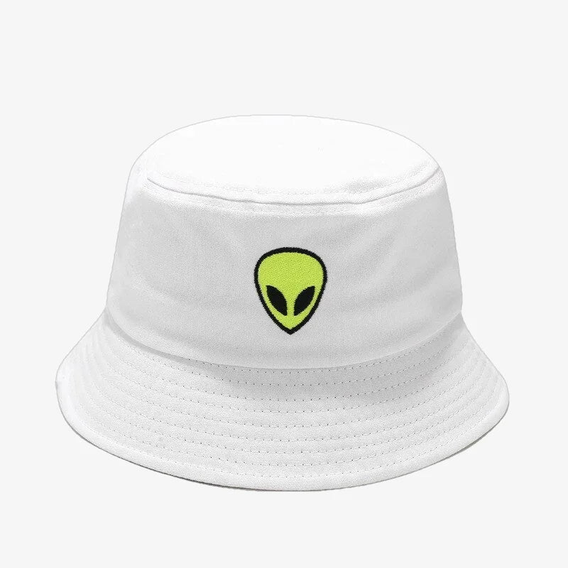 Chapeau bob the alien blanc et vert