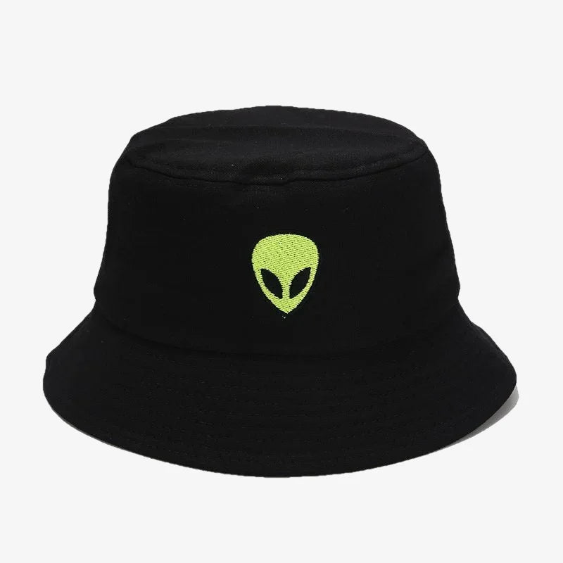 Chapeau bob the alien noir et vert