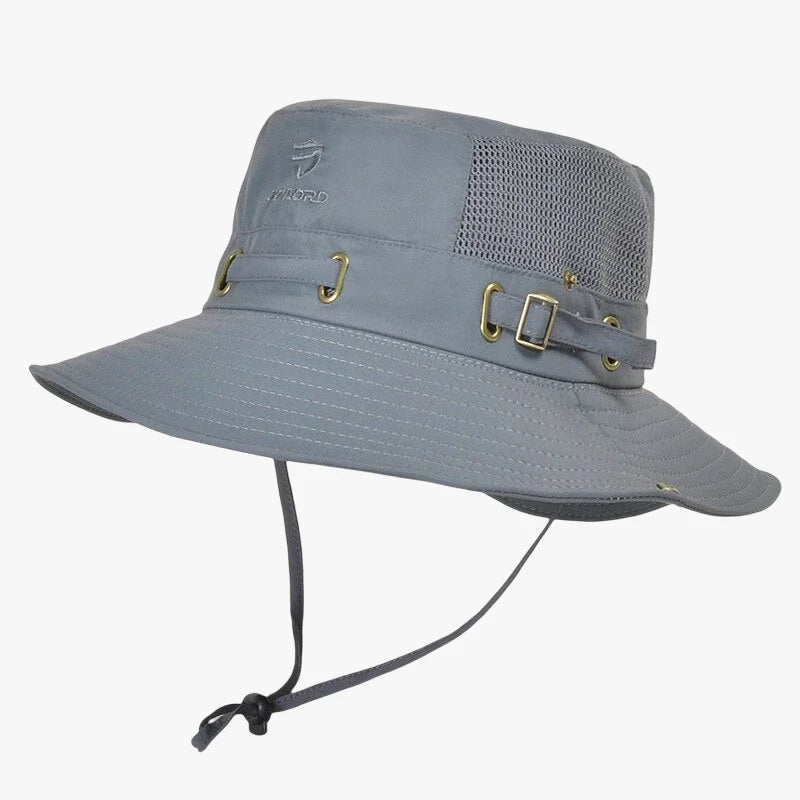 Chapeau Seau Avec Ficelle Imperméable Femme Homme - Chapeau Safari Réglable Coupe-Vent Pêche Plage Kaki